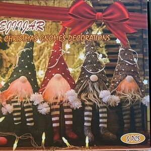 4-PEJIIJAR Lighted Christmas Gnome Decorations Set.
